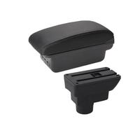 For Opel For Corsa D For Corsa 11-19 Car Armrest Backrest Interior Parts Storage Box Parts Car Accessories Armrest Box(B1 Black red 3USB)