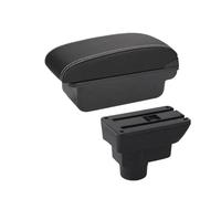 For Opel For Corsa D For Corsa 11-19 Car Armrest Backrest Interior Parts Storage Box Parts Car Accessories Armrest Box(C3 Black white NOUSB)