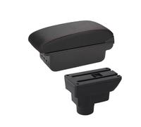 For Opel For Corsa D For Corsa 11-19 Car Armrest Backrest Interior Parts Storage Box Parts Car Accessories Armrest Box(B2 Black line 3USB)