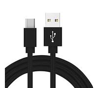 For Oppo A16 A17 Nylon double Braided USB C Charger Lead Fast Charging Cable 1M High Durability for Oppo A40 A60 A80 A38 A77 A96 A76 A36/ A5 Pro A54 5G A74 5G/ A94 5G/ A16s / Find X5 (BLACK)