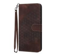 for OPPO A54 5G/A74 5G/A93 5G Case, Shock-Absorption Premium Leather Embossed Lattice Notebook Wallet Phone Cases with Kickstand Card Holders Flip Protective Cover for OPPO A54 5G/A74 5G/A93 5G brown