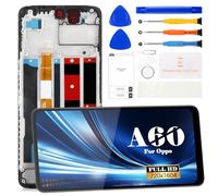 For OPPO A60 LCD Display For OPPO A60 Screen Replacement For OPPO A60 CPH2631 Touch Screen Digitizer Kits Assembly with Frame (Black)