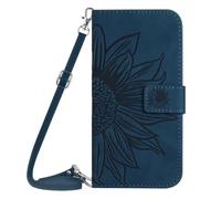for OPPO A80 5G/A3 Pro Case with Card Holder Lanyard, Sunflower Magnetic Back Flip Case for OPPO A80 5G/A3 Pro Wallet Case for Women, Protective Case Phone Case for OPPO A80 5G/A3 Pro Inky blue