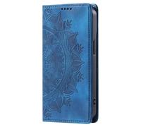 for OPPO A94 4G/F19 PRO/Reno 5Z Case, Embossed Mandala Shock-Absorption PU Leather Notebook Phone Cases with Stand Card Holders Shockproof Flip Protective Cover for OPPO A94 4G/F19 PRO/Reno 5Z blue