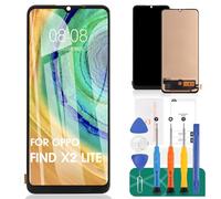 For Oppo Find X2 Lite Screen Replacement For Oppo Find X2 Lite LCD Display For Oppo Find X2 Lite Touch Screen CPH2005 Digitizer Assembly Repair Kits (Black)