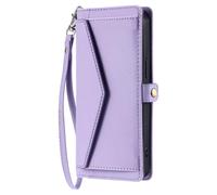For OPPO Find X5 Lite Case for Women with Crossbody Strap + Wrist Strap Shockproof PU Leather Flip Wallet Cover Handbag Girls Purse Magnetic Money Pouch Clutch Bag for OPPO Find X5 Lite Purple