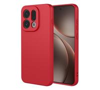 For OPPO Find X9 5G Case Silicone Rubber Ultra Thin, Soft TPU Gel Flexible Bumper Hybrid Armor Rugged Flexible Anti-Slip Cover Shockproof Case for OPPO Find X9 5G (Red)