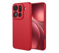 For OPPO Find X9 Pro 5G Case Silicone Rubber Ultra Thin, Soft TPU Gel Flexible Bumper Hybrid Armor Rugged Anti-Slip Cover Shockproof Case for OPPO Find X9 Pro 5G (Red)