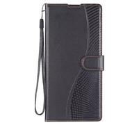for OPPO Reno 12 5G Case, Flip Wallet Magnetic Closure Protective Slim Leather Phone Case with Card Slot, Wrist Strap, Stand Function Shockproof Cover for OPPO Reno 12 5G,black