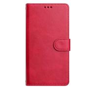 for Oppo Reno 8 Lite Case Leather Flip Case Wallet Notebook Folio Stand View Protection ShockProof Magnetic Closure Cover with Card Holder ID Slots Protective Phone Case,Rose red