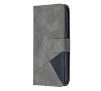 for Oppo Reno12 Pro Case, Shockproof Premium PU Leather Shock-Absorption Notebook Wallet Phone Case with Magnetic Kickstand Card Holders Bumper Flip Protective Cover for Oppo Reno12 Pro gray