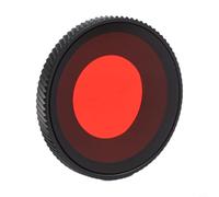 For Osmo Action 5 Pro and For Osmo Action 4 Compatible Fog Resistant Filter with 2.0mm Acrylic Lens and Integrated Rubber Gasket for Moisture Barrier (Red)