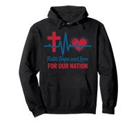 For Our Nation Christian God Jesus Heartbeat Faith Hope Love Pullover Hoodie