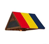 For Outdoor Playground Roof Replacement Tarp for Swing Set, Weather Resistant and Waterproof Oxford Cloth Canopy Designed to Shield Kids from Sun and Seasonal Conditions (Red yellow blue)