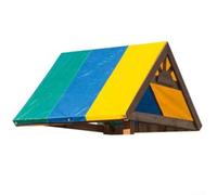 For Outdoor Playground Swing Set Roof Replacement Tarp, Waterproof and UV Resistant Oxford Fabric Cover to Protect Children from Sun Exposure During For Outdoor Activities (Green Blue Yellow)