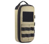 For Outdoor Tactical Pouch Organizer with For Durable Oxford Fabric, Double Zipper and Drawstring Closure, Equipped with Elastic Compartments and MOLLE System for Camping Use