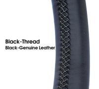 For Outlander 2013 2014 For Mirage 2014 For ASX Auto Interior Hand-sewn Car Steering Wheel Cover Car Steering Wheel Protective Cove(Classic BKGL)