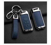 For Outlander Lancer Eclipse Mirage Alloy Style Car Key Case Cover Shell Fob 2/3button Key Chain(B Blue)