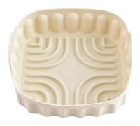 For Oven Safe Silicone Baking Tray Square Shape with Concave Convex Pattern for Even Heat Distribution and Easy Handling (S)