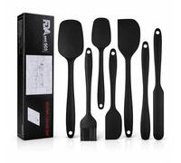 For OXO Spatula, 6-Piece Silicone Rubber Spatula Set, Heat-Resistant Flexible Scrapers for Nonstick Cookware, Cooking Utensils Set for Mixing, Baking & Cooking, Dishwasher Safe