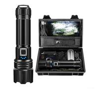For P70 LED Flashlight 3000 Lumens USB Rechargeable Zoomable IPX4