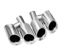 For Panamera 970 2010 2011 2012 2013 GTS 304 Stainless Steel Car Quad Design Exhaust Pipe Muffler Tip Nozzle Exhaust Tips Muffler(Silver a)