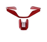For Panamera For Macan For 911 For 992 2019-2023 Car Steering Wheel Button & U-shaped Stickers Decorative Part Universal Interior Accessories(Style A Red)