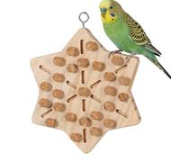 For parrot, wooden digging game removable stoppers - accessories for bird cage - to prevent boredom, promote the health of the beak, environmental enrichment,