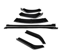 For Passat B7 2011-2015 Car Front Bumper Lip Body Kit Chin Spoiler Protector Side Skirts Extensions Rear Wrap Angle Exterior Modification(Gloss Black)