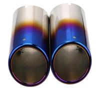 For Passat B7 For CC For VW For Tiguan Muffler Shell Stainless Steel Auto Accessories Tailpipe Silver Car Exhaust Pipe Covers Exhaust Tail Pipe(Blue)