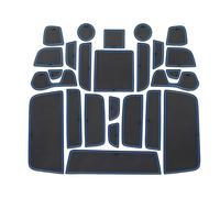 For Passport 2025 Car Gate Slot Mat Non-Slip Mats Cup Holders Protective Pads Interior Trim(BLUE 25pcs)