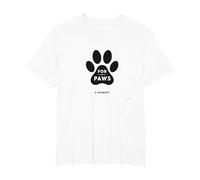 for Paws A Moment: Charming Pet Lover Paw T-Shirt, Men's Big and Tall, White, 5X Tall