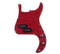 For PB P Bass Prewired Loaded Pickguard Scratch Plate with Pickup for 4 String P Bass Multi Colour(Red Pearl)