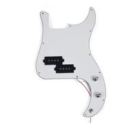 For PB P Bass Prewired Loaded Pickguard Scratch Plate with Pickup for 4 String P Bass Multi Colour(White Pickguard)