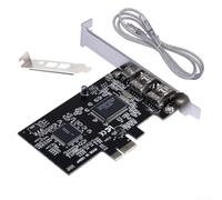 For PCI Express 1X To IEEE 1394A FireWire Expansion Card, 3-Port Video Capture Adapter For DV And HDV Camcorders For Canon For Panasonic For Sony