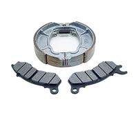 For PCX125 2010-2017 PCX150 ZOOMER-X 2012-2020 PCX150 ABS 2018-2021 Motorcycle Front And Rear Brake Pads With Springs Brake Shoe Set Semi-Metallic(Front and Rear)