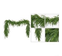 for pe Pine Garland 1.5m Artificial Christmas Greenery with Dense Foliage for Mantel Decor Indoor Winter Display Natural Look Flexible Branches(1.5 meters)