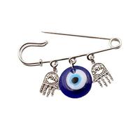 For Pendant Two Palms Three Hanging Brooch Pin Buckle for Creative Birthday Women Lady Gi Blue Palm Brooch for Women Lady Girl