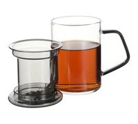 For Personal Tea Brewing At Office Or Home, 350 Ml Glass Tea Cup With Infuser, Tea Infuser Mug With Lid, Heat & Cold Resistant Glass Tea Cup With Handle