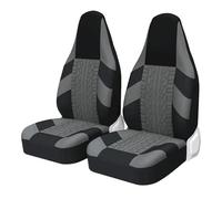For Peugeot 107 For 1983 For Camaro For Twingo 3 2pcs Front good Bucket Car Seat Covers Universal For Most Cars Sport Seat Protector Car Seat Covers(GRAY)