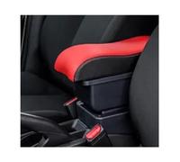 For Peugeot 206 Cc Cabrio Car Armrest Box Center Storage Box Interior Retrofit USB Charging Accessories WEFOLCC(A5 Red black No USB)