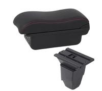 For Peugeot 206 Cc Cabrio Car Armrest Box Center Storage Box Interior Retrofit USB Charging Accessories WEFOLCC(B1 red line 3USB)