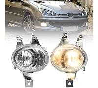 for Peugeot 206 SW CC S16 GTI Front Bumper Fog Light Reflectors Assembly Headlights with H1 Halogen Bulbs Fog Driving Lights