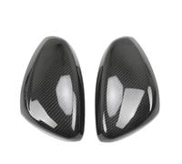 For Peugeot 208 2008 2014-2018 Car RearView Mirror Protection Cover Trim Side Mirror Covers Accessories 2Pcs RESPUNEKBAH(Carbon fiber black)