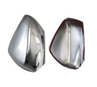For Peugeot 301 2012-2018 Car Rearview Side Mirror Cover | Wing Cap Exterior Door Rear View Case Trim Silver Chrome Shell Mirror Housing Cover