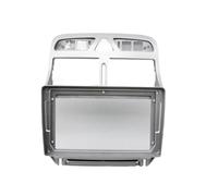 For Peugeot 307 307CC 2002-2013 9 Inch Car DVD Frame Audio Dashboard Trim Panel(Frame-Silver)