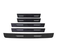 for Peugeot 308 Car Interior Carbon Fiber Door Threshold Sill Scuff Plate Decals Strip Protector Stickers Pedal Guards(5pcs)