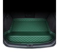 For Peugeot 5008 SUV (7 Seats) 2017-2025 Car Leather Trunk Mats Boot Liners, Tailored Anti-Slip Waterproof Cargo Pet Carpets with Raised Edges, Protector Accessories, E/Green