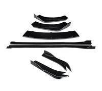 For Peugeot 508 2015-2018 Car Front Bumper Spoiler Protector Plate Lip Type Splitter Chin Shovel Side Skirts Wrap Angle Side Skirts Spoiler Body Kit(Gloss black)