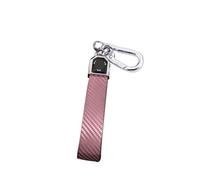 For Peugeot C1 C2 C3 C4 C5 DS3 DS4 DS5 DS6 Bag Holder Keychain Auto TPU Carbon Car Flip Key Cover Case(Pink keychain)